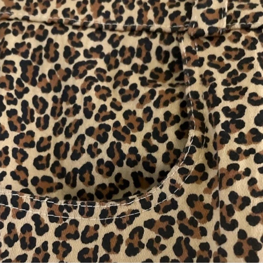 BOSSE Leopard Print Skinny Stretch Tan And Black Pants size 4